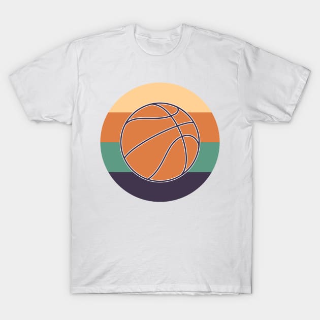 Basketball Ball in Retro Colors T-Shirt by acidmit